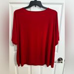 Susan Graver Modern Essentials Liquid Knit Crew Neck Top Red Plus Size 2X Photo 5