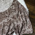 Jockey Brown Floral Lace Print T Photo 2