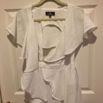 Lulus Lulu’s aldrin white ruffled backless wrap skort romper Photo 3