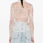 frame denim NWT Frame LACE MOCK NECK BLOUSE IN CREAM Photo 1