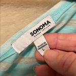 Sonoma EUC  Aqua and White Hombre Striped V-Neck Tee Photo 1