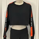 White Fox Boutique Sarahs Day X White Fox Active Cutaway Cropped Sweater Sweatshirt Red Black Med Photo 3