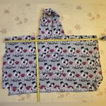 I Woof You! Gray Hooded Dog Print Poncho Photo 2