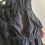 H&M Divided ruffle sinch tie black top Photo 4