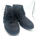 Sophie Sue Black Fringe Ankle Boots Size 9 western Photo 1