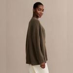 Jenni Kayne  Cashmere Cocoon Cardigan in Olive, Size Small Photo 3