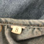 Cenzo Denim Cropped Top Puff Sleeve Light Blue Photo 10