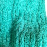 United Colors Of Benetton Benetton Green V-Neck Braid Cable Pattern Sweater Size Large Photo 6