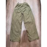 Micas  Olive Green Linen Cotton Wide Leg Cropped Pants Size S Photo 2