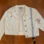 Philosophy White Cropped Off-White Jean Jacket Size Small *Retail $98* Photo 2