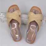 Old Navy Women's Criss Cross Woven Raffia Slide Sandals Beige/Tan-8 Photo 2