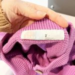 Free People Beach Hailee Henley Waffle Knit Long Sleeve Sweater Pink Purple M Photo 1
