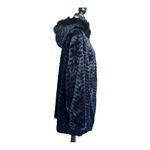 Avenue Charcoal Black Faux Fur Coat Size 18/20 Photo 2