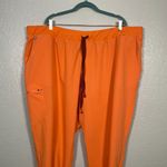 FIGS  Women Plus Size 6XL Orange Yola Scrub Cargo Pants Skinny Yoga Waist Medical Photo 2