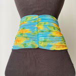 ZARA sz M green yellow strapless floral corset crop top NWT Photo 1