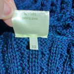 Kilronan Knitwear Irish Knit Open Front Long Vest XS Merino Wool Blue Fisherman Photo 9