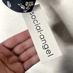 Social Angel Folk Floral Tie Front Bikini Top Black White 3X Women's Swimwear Photo 8