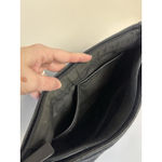 Etienne Aigner  Black Leather Shoulder Bag Purse Silver Hardware Everyday Purse Photo 10