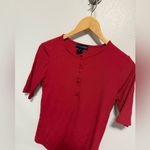 Cynthia Rowley Women’s  Red 3/4 Sleeve Top – Size Medium Photo 1