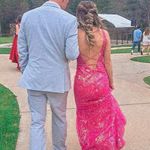 Ellie Wilde Pink Sparkly Prom Dress Photo 2