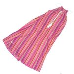 Long knit rope and shell detail beach / pool bathing suit cover up orange OS Yellow Size L Photo 0