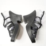 No Boundaries VTG 90s Black Block Heels Strappy Y2K Retro Shoes Sz‎ 7 Vintage Prom Sandals SEE Photo 4