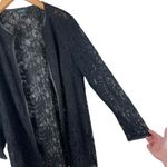 Ralph Lauren Lauren “Leolya” Black Open Front Sheer Floral Lace Duster Jacket Photo 2