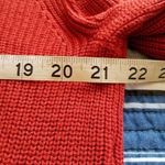 Nordstrom Abound Cowl Neck Sweater Dress wFront Slit in Red Persimmon Womens XL Photo 7