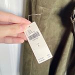 Anthropologie • Sueded Slip Midi Dress green faux suede strappy a-line Photo 4