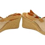 Toms *New Monica Espadrille Wedge Sandal Womens 5.5 Natural Boho Beach Travel Photo 9