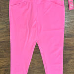 Lilly Pulitzer Luxletic UPF 50+ Corso Pants Cockatoo Pink Preppy Golf NWT 10 Photo 0