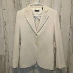 Theory  Admiral Crepe Lace-Up Blazer - Ivory/Off-White Size 0 Photo 2