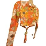 WET Retro Floral Bathing Suit Long Sleeve Top nwt Photo 1