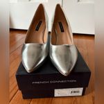 French Connection  Metallic Silver Heels Size 10 New In Box Photo 1