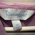 PAJAMAGRAM Lavender zip up hooded night shirt size Large Purple Photo 2
