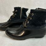 Sperry Top Sider Duck Boots Ankle Saltwater Sz 8 Waterproof Rubber Quilted Zip Photo 4