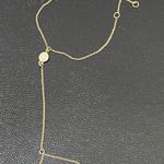 Nine West 9W Gold-tone Round Disc Pavé Hand Chain Bracelet Photo 2