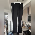 Athleta  Elation Ultra High Rise Sport Stripe Split Slim Flare black & white Photo 4