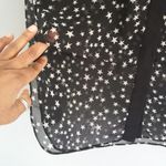 RED Saks Fifth Avenue Sheer Shirt Size Small Photo 3