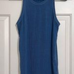Soft Ribbed Women’s Tank, Masc Style, Cookies Clothing Company Size Large Blue Photo 4