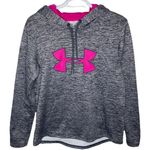 Under Armour fleece big logo storm hoodie in Heather gray and magenta colors M Photo 0