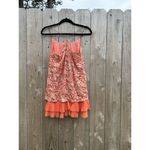 BANJUL  Women‎ Sleeveless Blouse Small Peach Gold Tank Ruffled Summer Light Date Photo 7