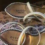 Gucci 95mm Regent Leather Wedge Sandal size 38.5 Photo 3