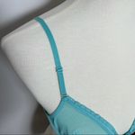 Victoria's Secret  Bra Underwire Sheer Sheer Mesh Ruffle Floral Seafoam Green Y2K Photo 3