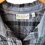 Habitat Blue Plaid Cotton Blend Textured Tunic Top Size Small Photo 3