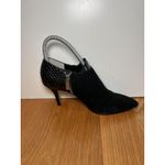 Michael Kors Shoes Womens Size 6.5 Black Suede Snake Ankle Booties Zip Photo 4