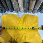 Jenny Yoo  100% Silk Yellow Marigold Mini Bridesmaid Dress Photo 9