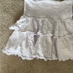 Aritzia Sunday best  boho coquette smocked mini ruffle skirt size small Photo 10
