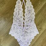 Dreamgirl Purple Lace Lingerie Bodysuit Sheer ~ Size Large Photo 7