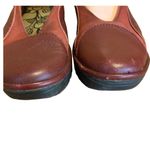 Fly London  "YONI" TWO TONE BURGUNDY LEATHER SLIP ON WEDGE SHOES (38) Photo 10